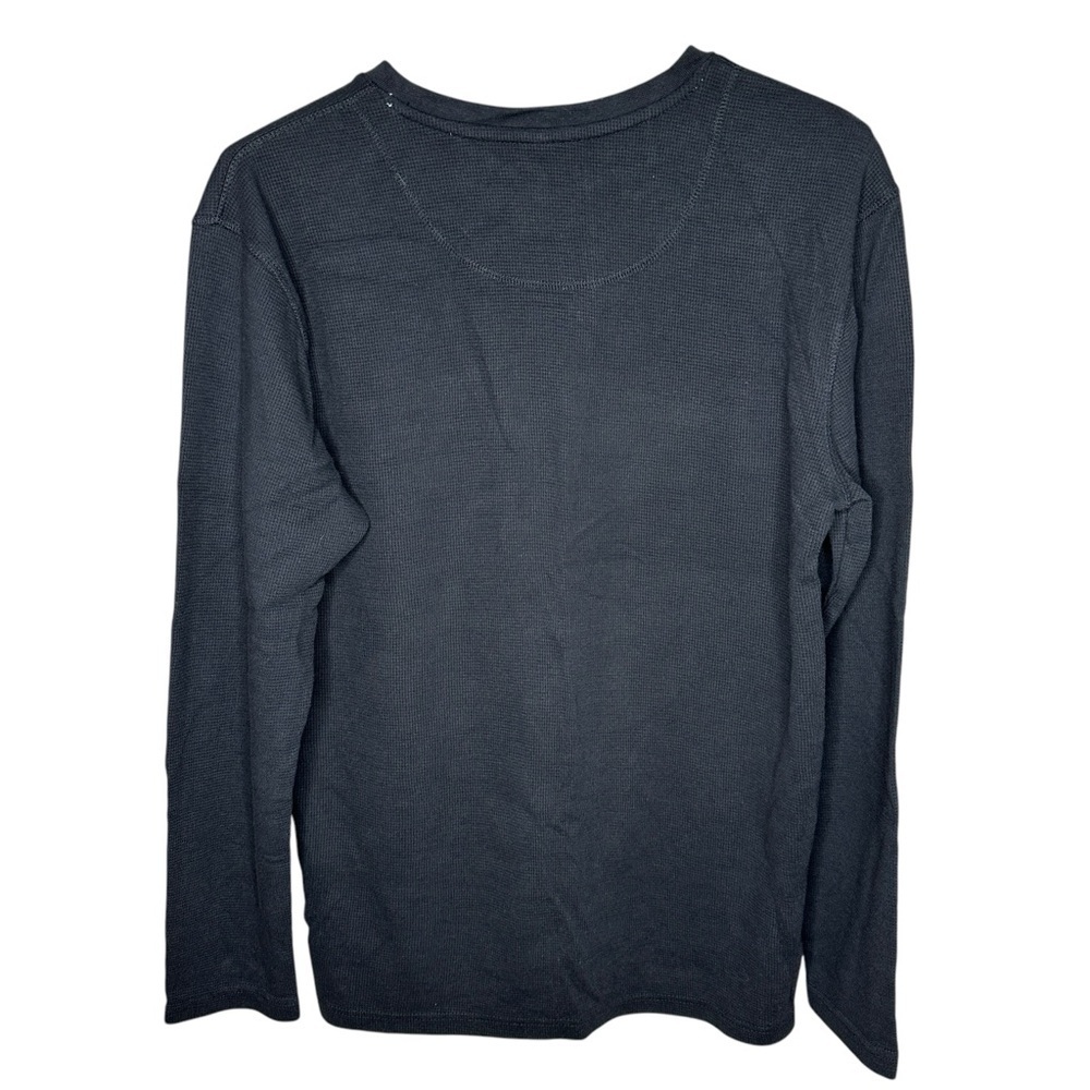 Weatherproof Men's Black Waffle Henley Shirt Size XL - Picture 3 of 4
